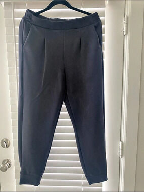 Avia Women's Scuba Pleat Jogger Pants Charcoal Grey Medium